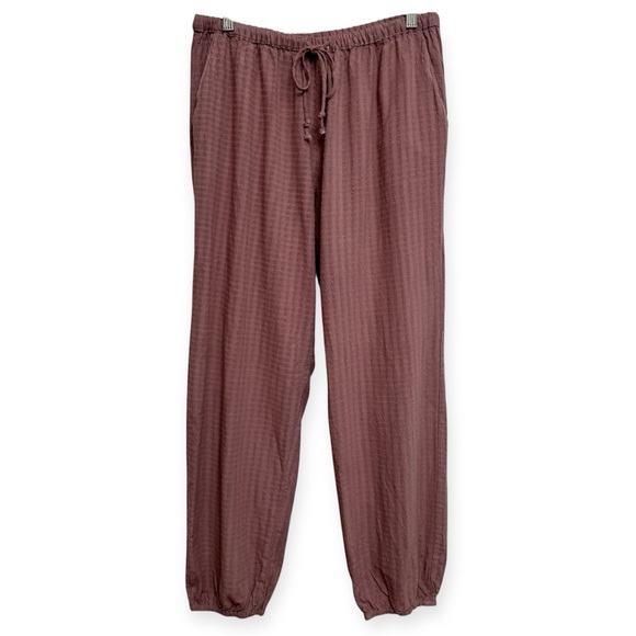 Saturday Sunday Anthropologie Textured Linen Blend Pull On Jogger Pants Small - Picture 1 of 14